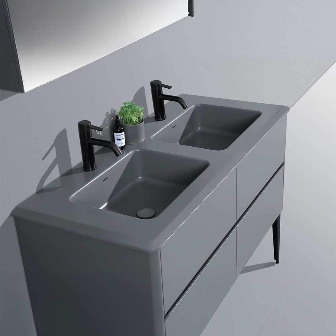 48" Vanity with Artificial Stone Counter Top and Double Sink