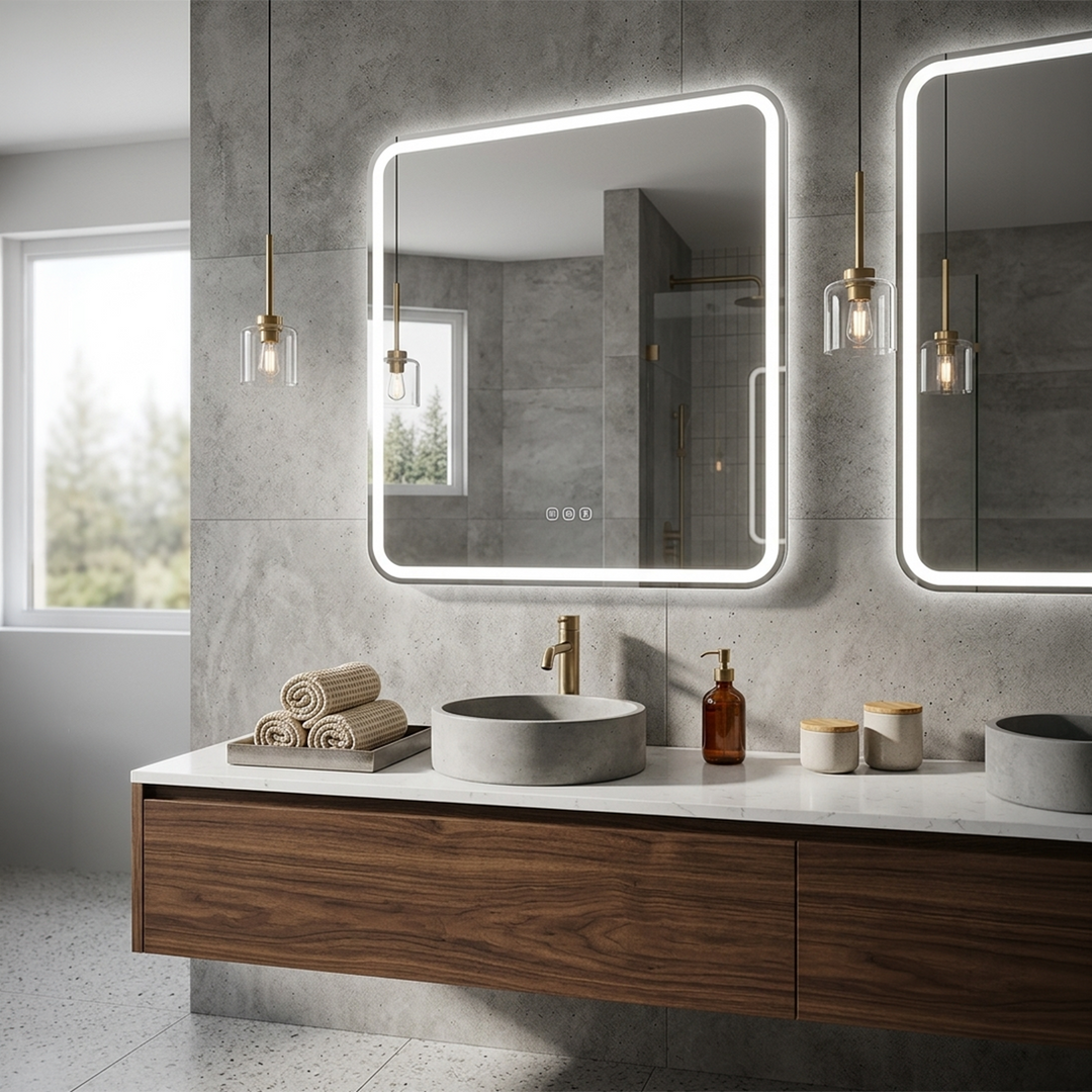 3 Color LED Mirror with Front Light  30" * 34"